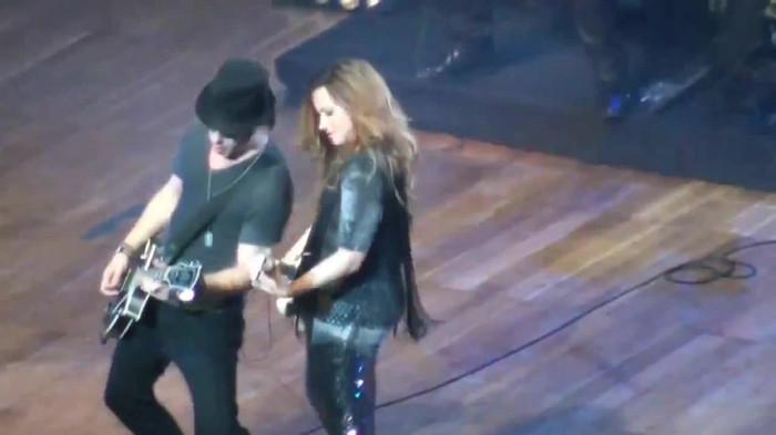Demi Lovato Gets Hit By Light Stick _ São Paulo_ Brazil _ La La Land 395
