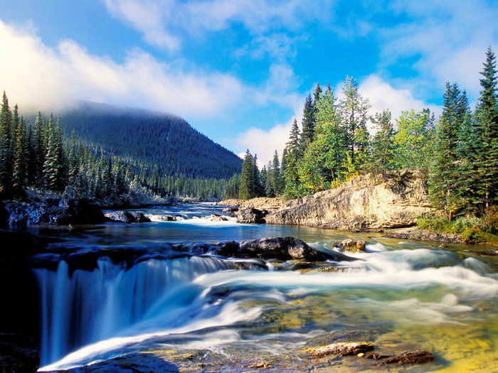 Elbow River and Falls, Kananaskis Country, Alberta, Canada - Peisaje