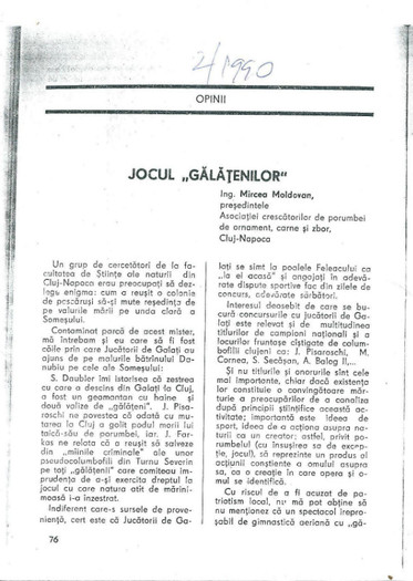 moldovan 2 90 a - 01 Jucatorii de Galati materiale scrise