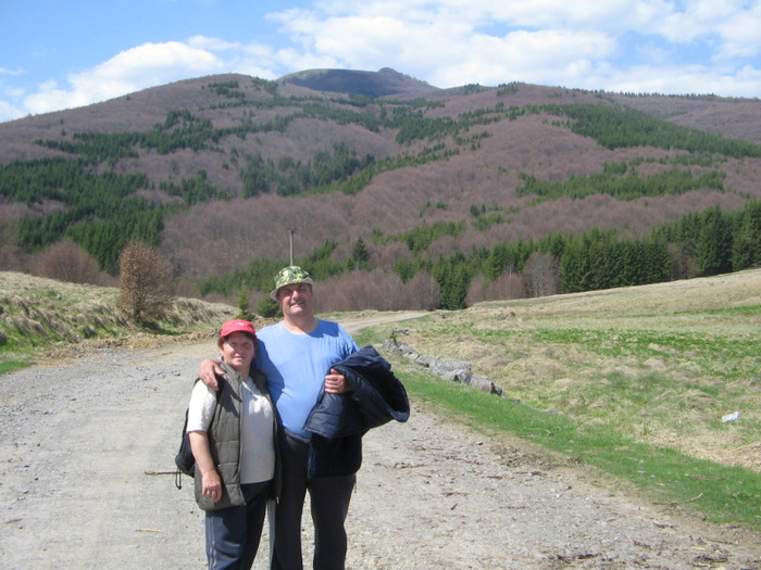 IMG_6002; În fundal, Vârful Pleşca (1292m)
