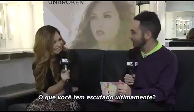 bscap0006 - Demi Says She Listens To Skrillex Nicki Minaj Rihanna Kelly Clarkson MTV Brazil