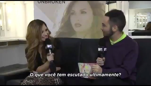 bscap0008 - Demi Says She Listens To Skrillex Nicki Minaj Rihanna Kelly Clarkson MTV Brazil