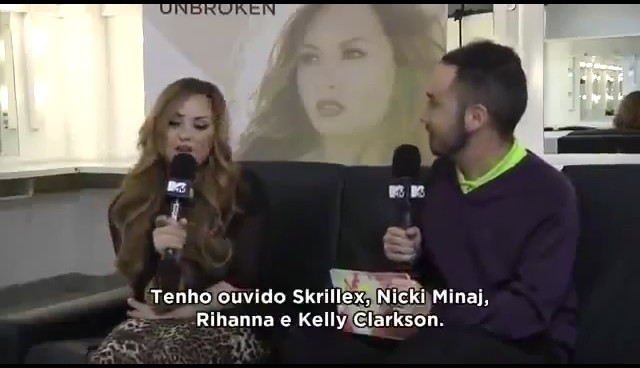 bscap0016 - Demi Says She Listens To Skrillex Nicki Minaj Rihanna Kelly Clarkson MTV Brazil