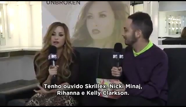 bscap0027 - Demi Says She Listens To Skrillex Nicki Minaj Rihanna Kelly Clarkson MTV Brazil