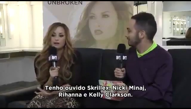 bscap0028 - Demi Says She Listens To Skrillex Nicki Minaj Rihanna Kelly Clarkson MTV Brazil