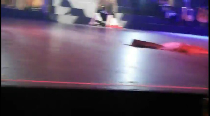 bscap0010 - Demi Slips On Stage At Her Concert In Mexico City MX