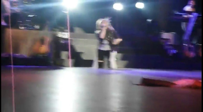 bscap0019 - Demi Slips On Stage At Her Concert In Mexico City MX
