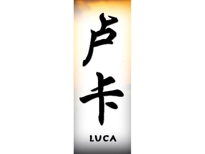 Luca - Afla cum se scrie numele tau in chineza1