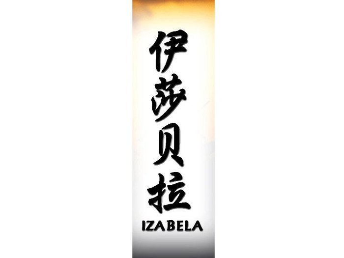 Izabela - Afla cum se scrie numele tau in chineza1