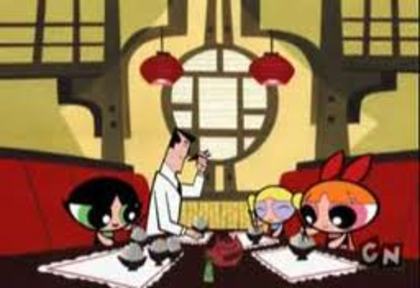  - Powerpuff mananca mancare chinezeasca