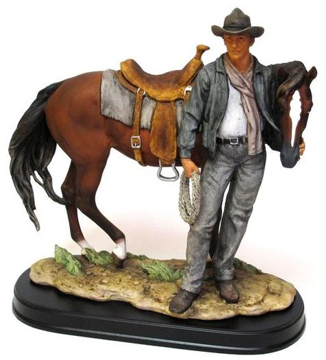 198-11361_Modern_Cowboy_Horse_Figurine - figurine