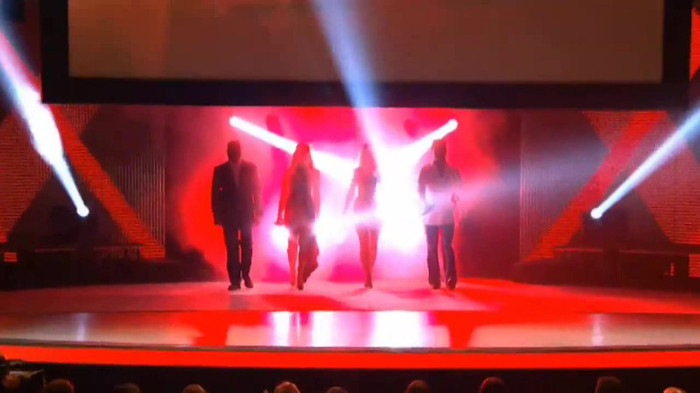 Demi Lovato joins X Factor USA judges on stage 05007