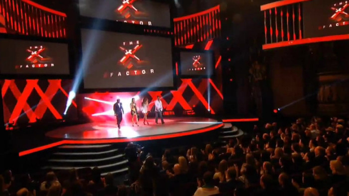 Demi Lovato joins X Factor USA judges on stage 05971