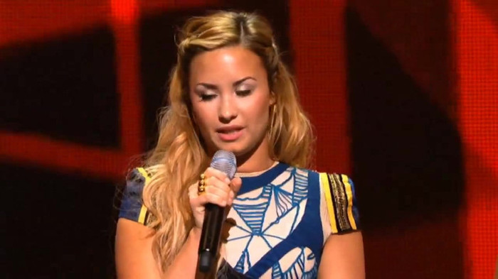 Demi Lovato joins X Factor USA judges on stage 21513