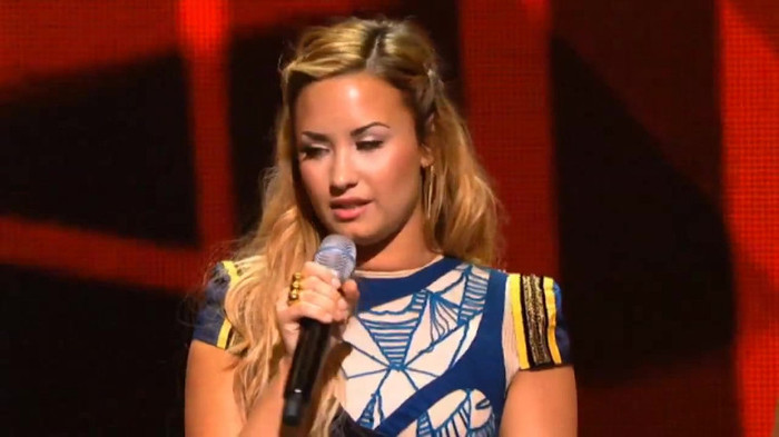 Demi Lovato joins X Factor USA judges on stage 21545