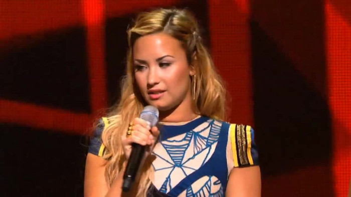 Demi Lovato joins X Factor USA judges on stage 21558