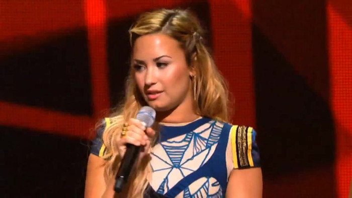 Demi Lovato joins X Factor USA judges on stage 21561