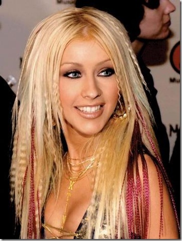 Christina-Aguilera-hairstyle - hannah montana