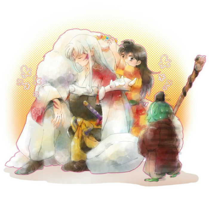 sesshy,rin si jaken