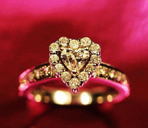 heart diamond ring-f15442 - Wedding