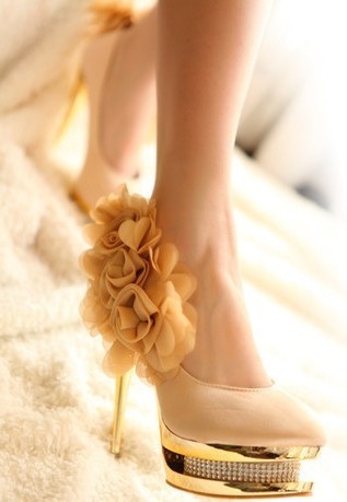 luxurious flower high heels-f23775 - Wedding