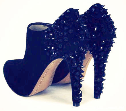 black studded boots-f39301 - Pantofi