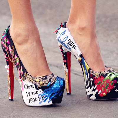 extraordinary paillette high heels-f64571 - Pantofi