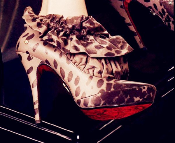 leopard print boots-f16575 - Pantofi