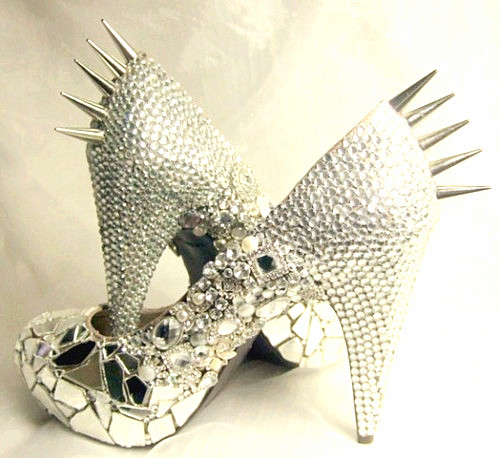 trendy spikes high heels-f97344