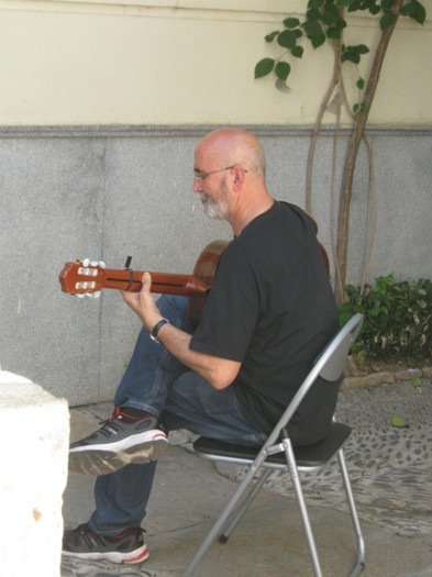 Chitaristul din spatele statuii