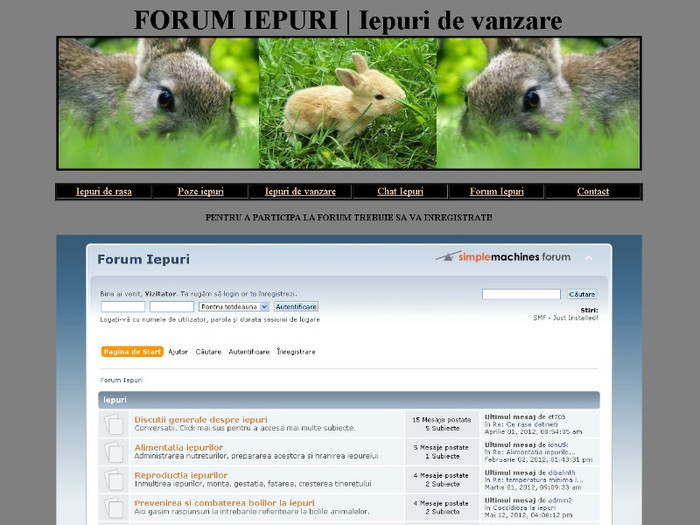 FORUM IEPURI - Vizitati websiteul nostru