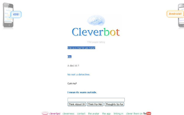 vrea sa o f*** pe masa :)) - Cleverbot  CICA