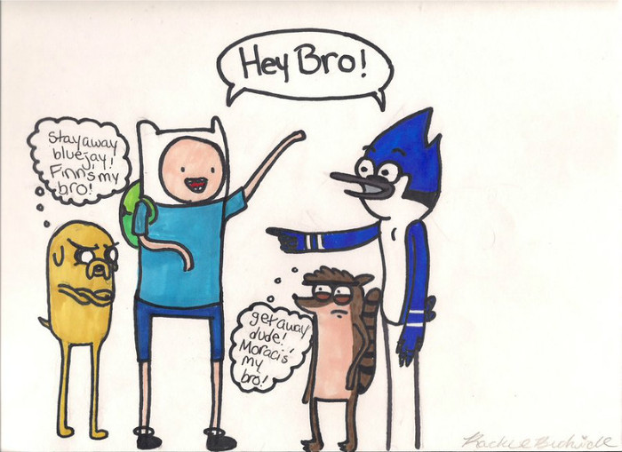 adventure_time_vs_regular_show_bro_by_maximumridelvr101-d4ums1m - regulartime