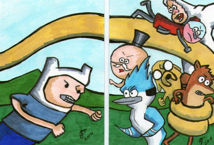 adventure_time_vs_regular_show_by_johnnyism-d490hkg - regulartime