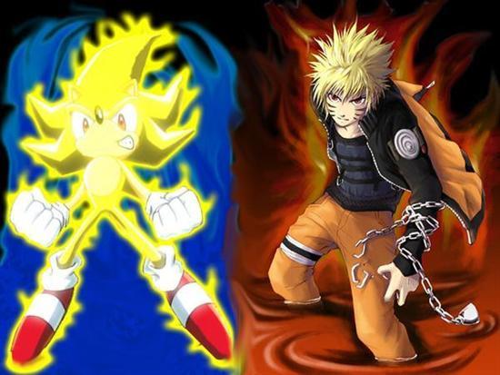 naruto vs. sonic - naruto vs sonic