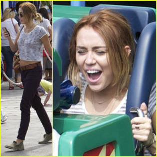 miley-rollercoaster - Miley Funny