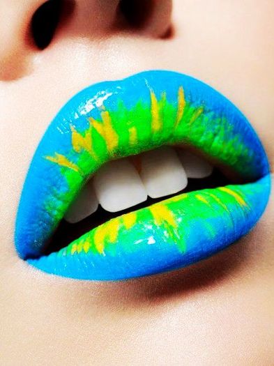 fresh blue and green lips-f75108