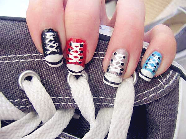 dazzling casual shoes nail art-f91946 - Unghii pictate-false si adevarate