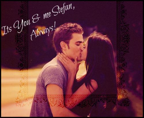 Elena al saruta pe Stefan - The vampire diaries banda