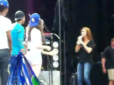 Demi Lovato\'s Entrance at Souncheck 1209