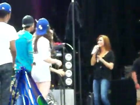 Demi Lovato\'s Entrance at Souncheck 1227