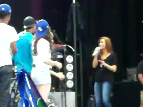 Demi Lovato\'s Entrance at Souncheck 1233
