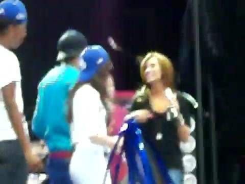 Demi Lovato\'s Entrance at Souncheck 1738