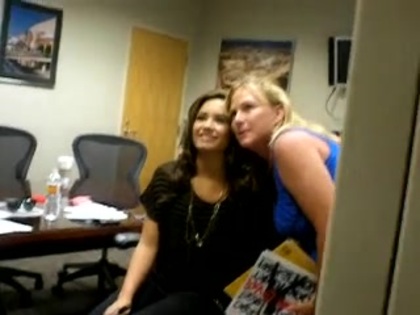 DEMI LOVATO VIP MEETING AT 8-1-10 1459