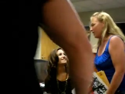 DEMI LOVATO VIP MEETING AT 8-1-10 1837