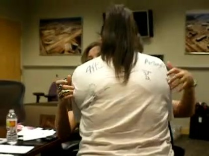 DEMI LOVATO VIP MEETING AT 8-1-10 2733