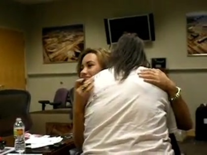 DEMI LOVATO VIP MEETING AT 8-1-10 2836