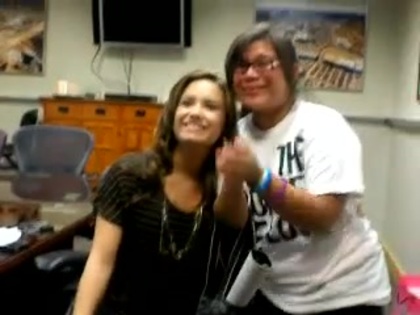 DEMI LOVATO VIP MEETING AT 8-1-10 3138