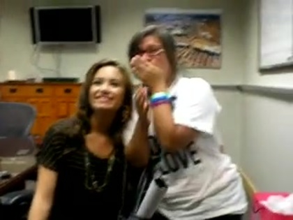 DEMI LOVATO VIP MEETING AT 8-1-10 3169