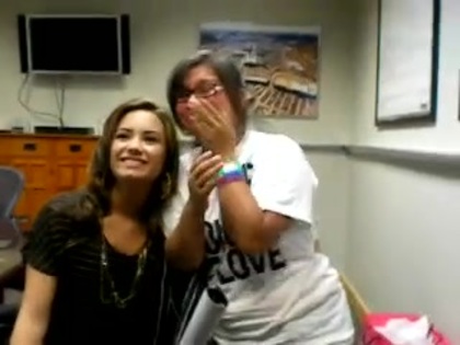 DEMI LOVATO VIP MEETING AT 8-1-10 3187